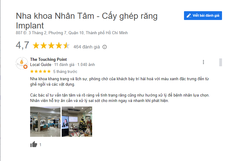 nha khoa Nhân Tâm